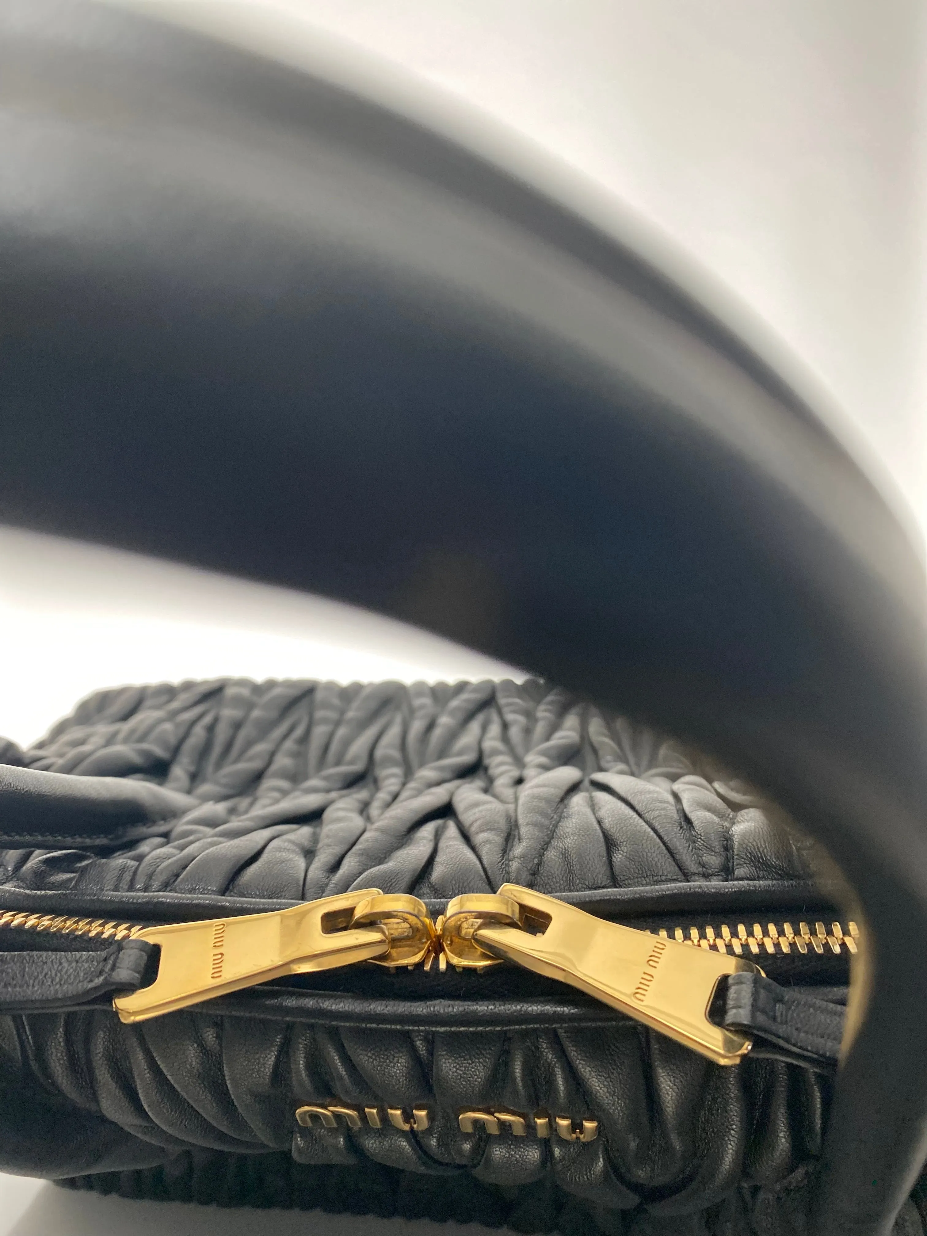Miu Miu Preloved Quilted Lambskin Double Handle Bag