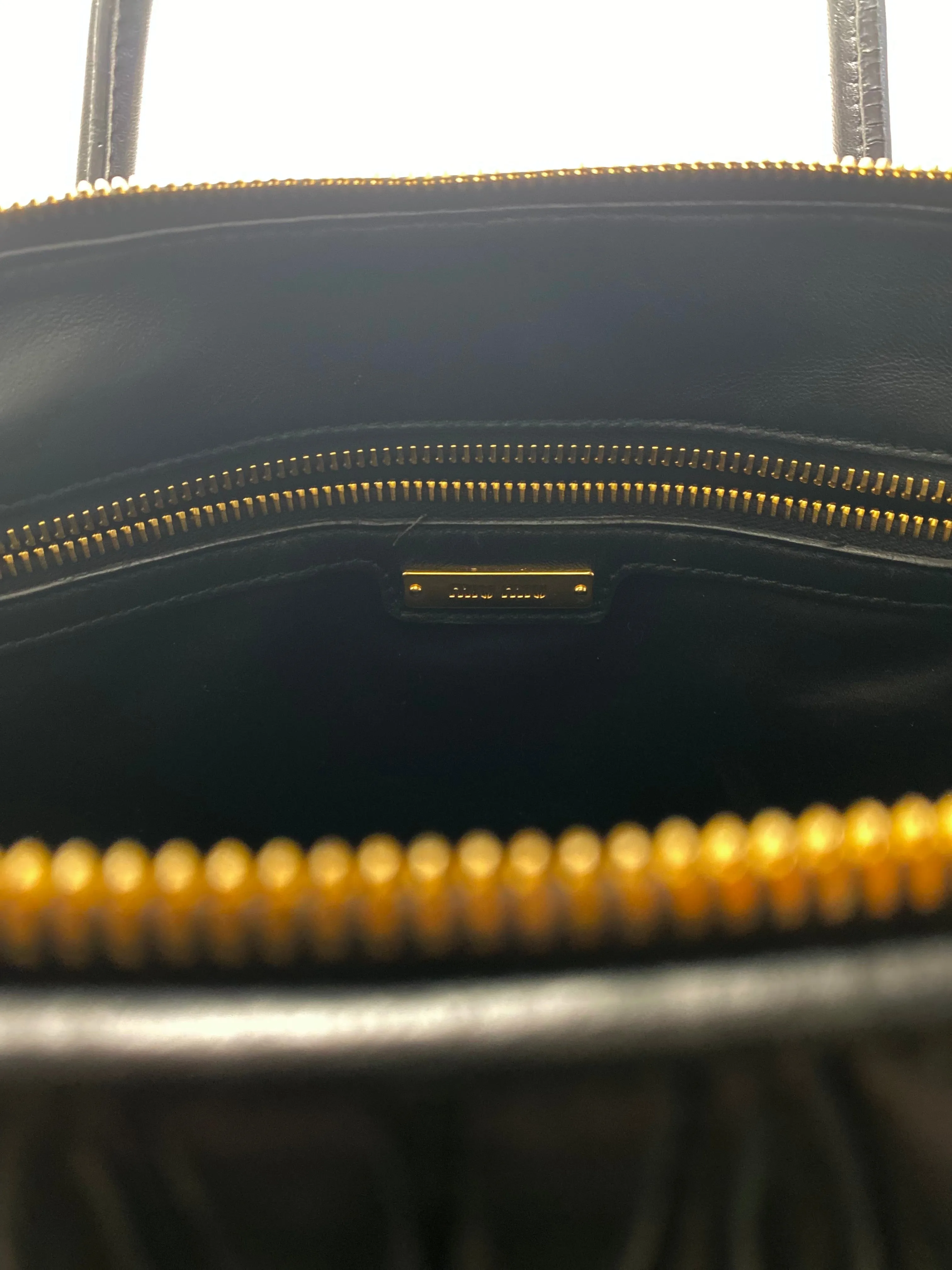 Miu Miu Preloved Quilted Lambskin Double Handle Bag