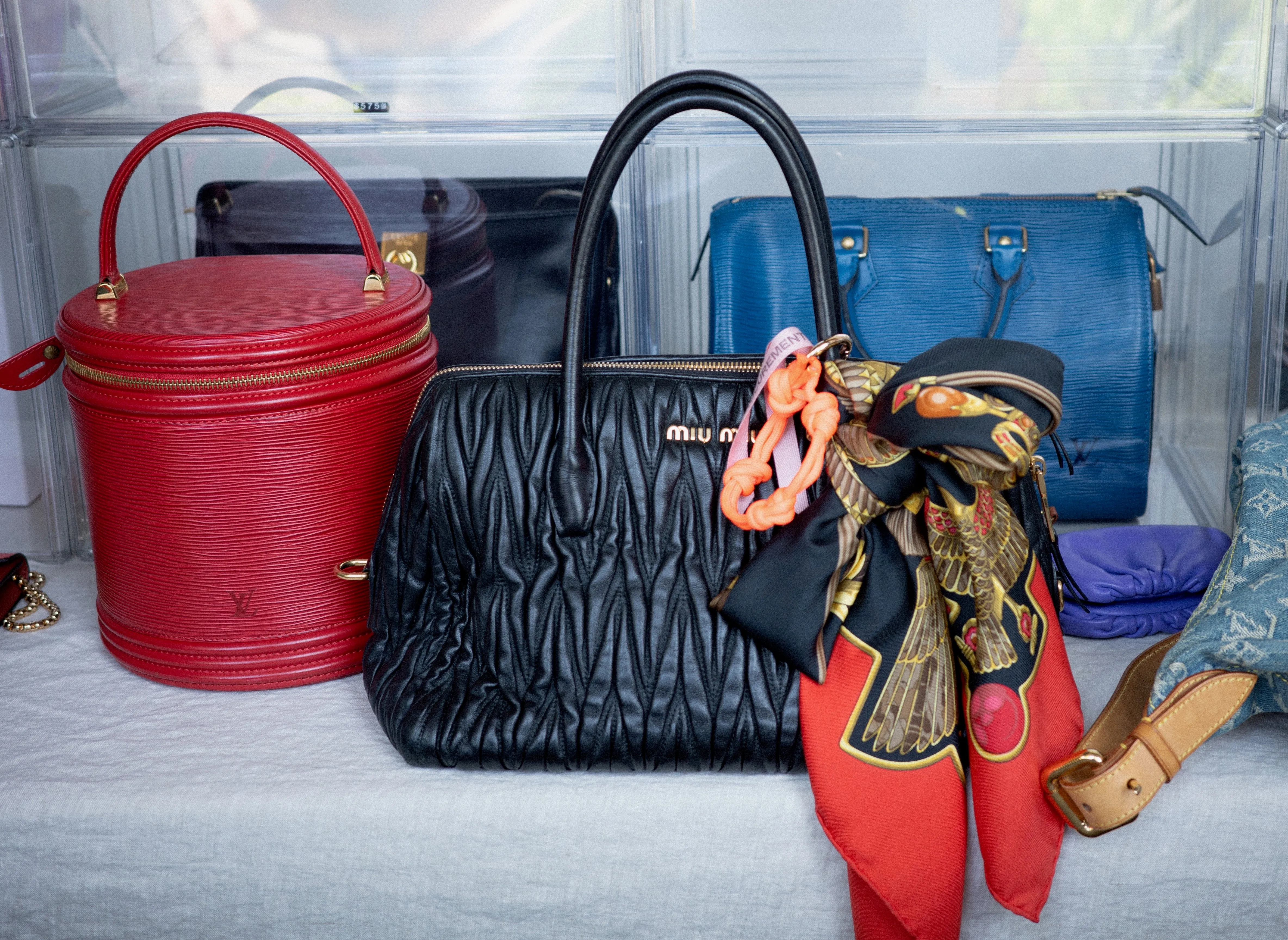 Miu Miu Preloved Quilted Lambskin Double Handle Bag