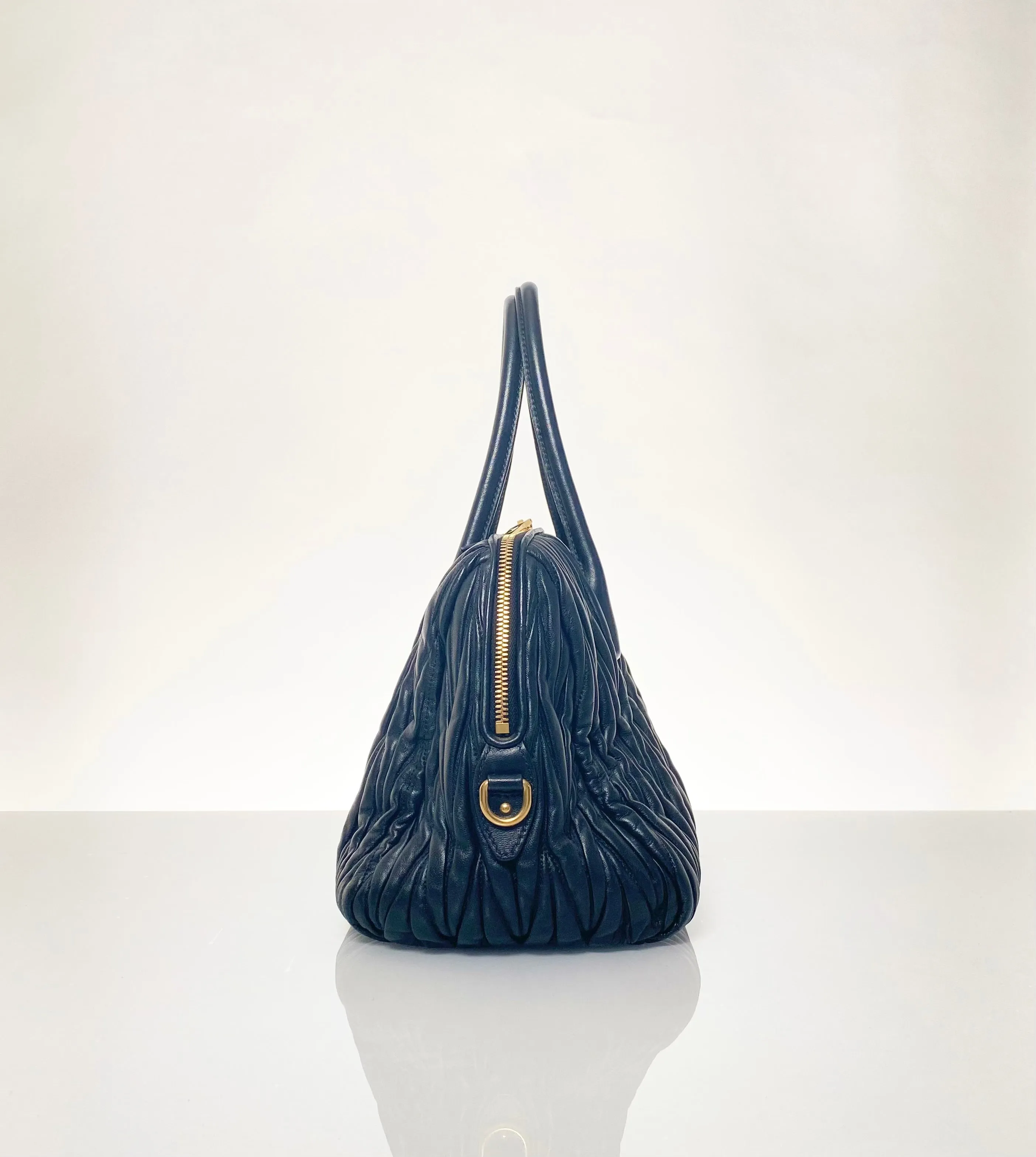 Miu Miu Preloved Quilted Lambskin Double Handle Bag
