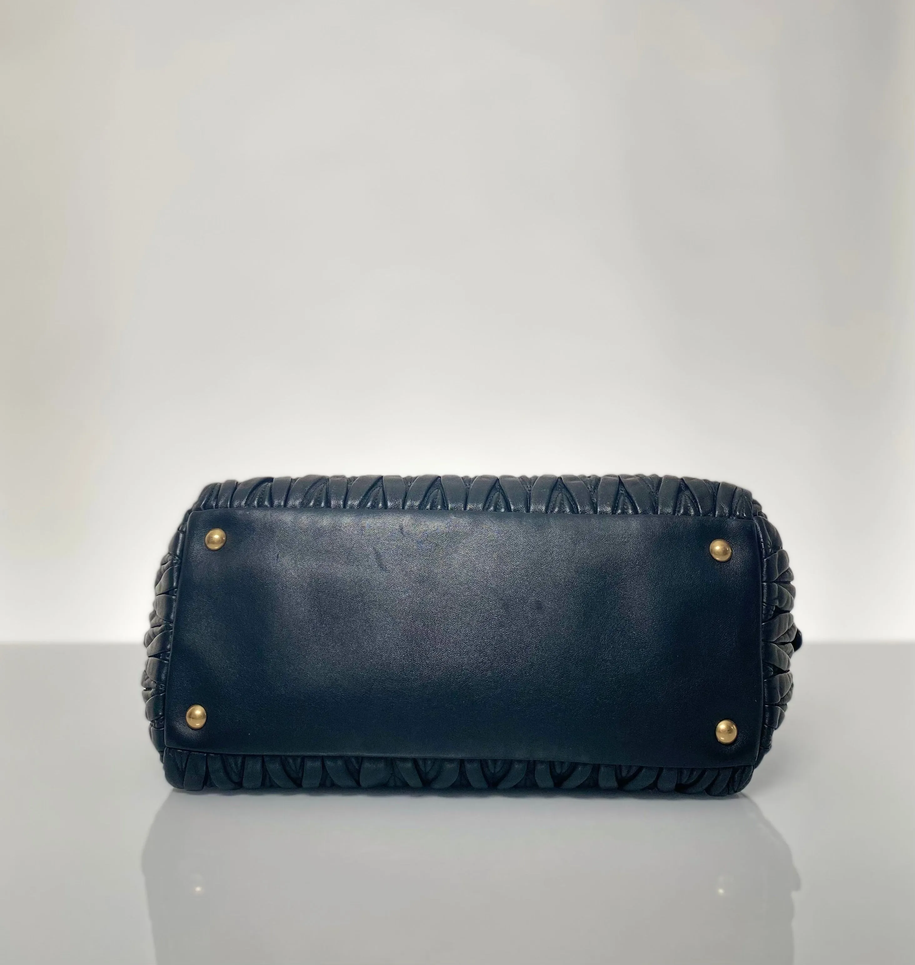 Miu Miu Preloved Quilted Lambskin Double Handle Bag
