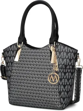 MKF Collection Tote Satchel Handbag for Women: PU Leather Shoulder Bag  Top-Handle Purse, Ladies Pocketbook By Mia K