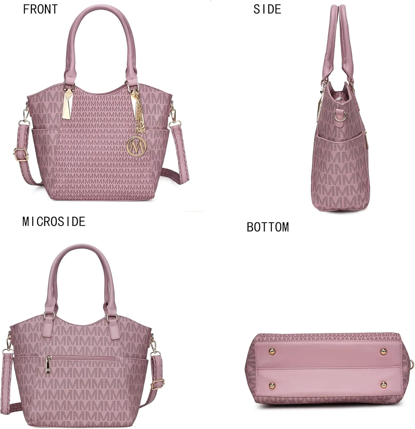 MKF Collection Tote Satchel Handbag for Women: PU Leather Shoulder Bag  Top-Handle Purse, Ladies Pocketbook By Mia K