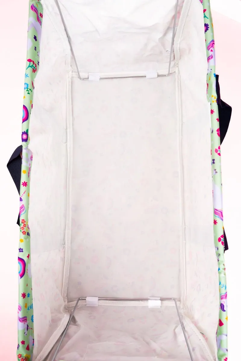 NGIL Rainbow Magic Collapsible Haul-It-All Basket with Mesh Pockets