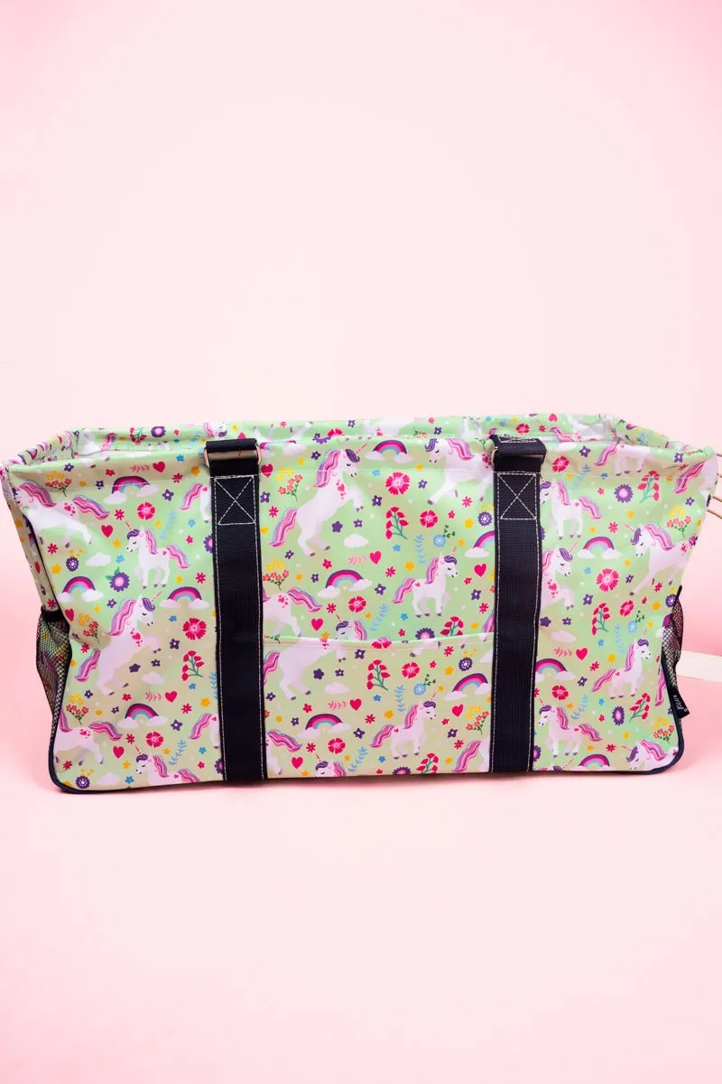NGIL Rainbow Magic Collapsible Haul-It-All Basket with Mesh Pockets