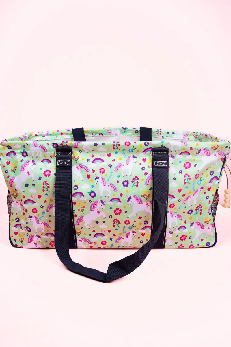 NGIL Rainbow Magic Collapsible Haul-It-All Basket with Mesh Pockets
