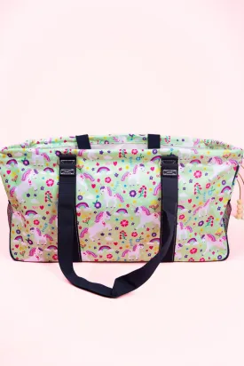 NGIL Rainbow Magic Collapsible Haul-It-All Basket with Mesh Pockets