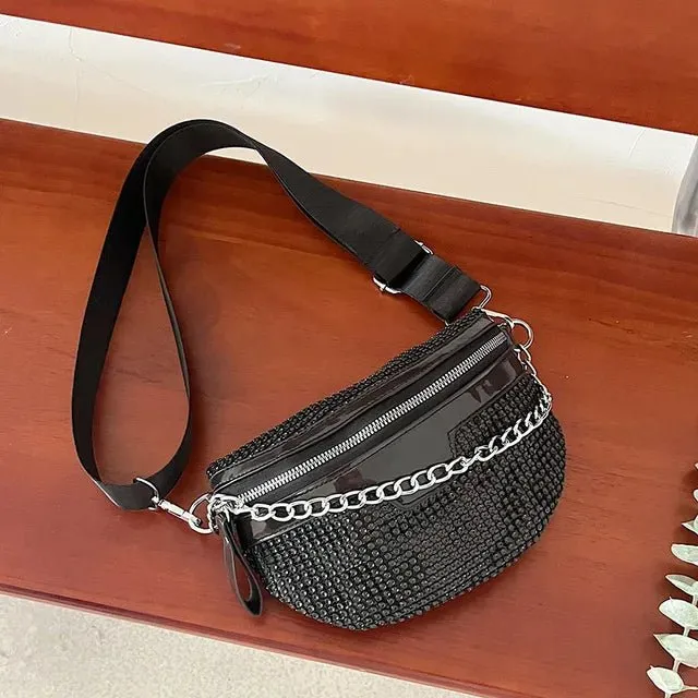 Pre Order:  Rhinestones Chained Fanny Pack