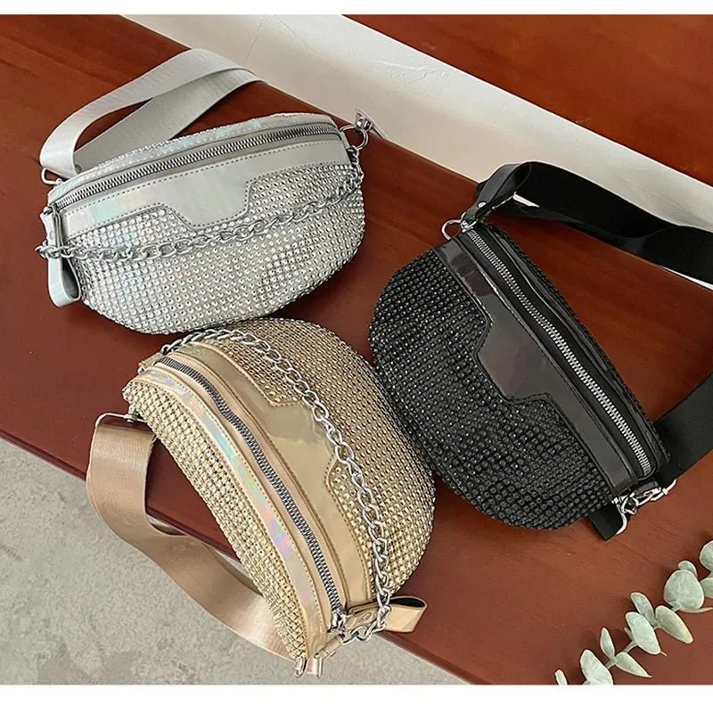 Pre Order:  Rhinestones Chained Fanny Pack