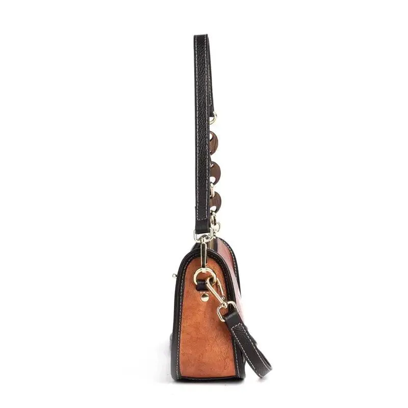 Rossie Viren Vintage Leather Hobo Underarm Shoulder Bag