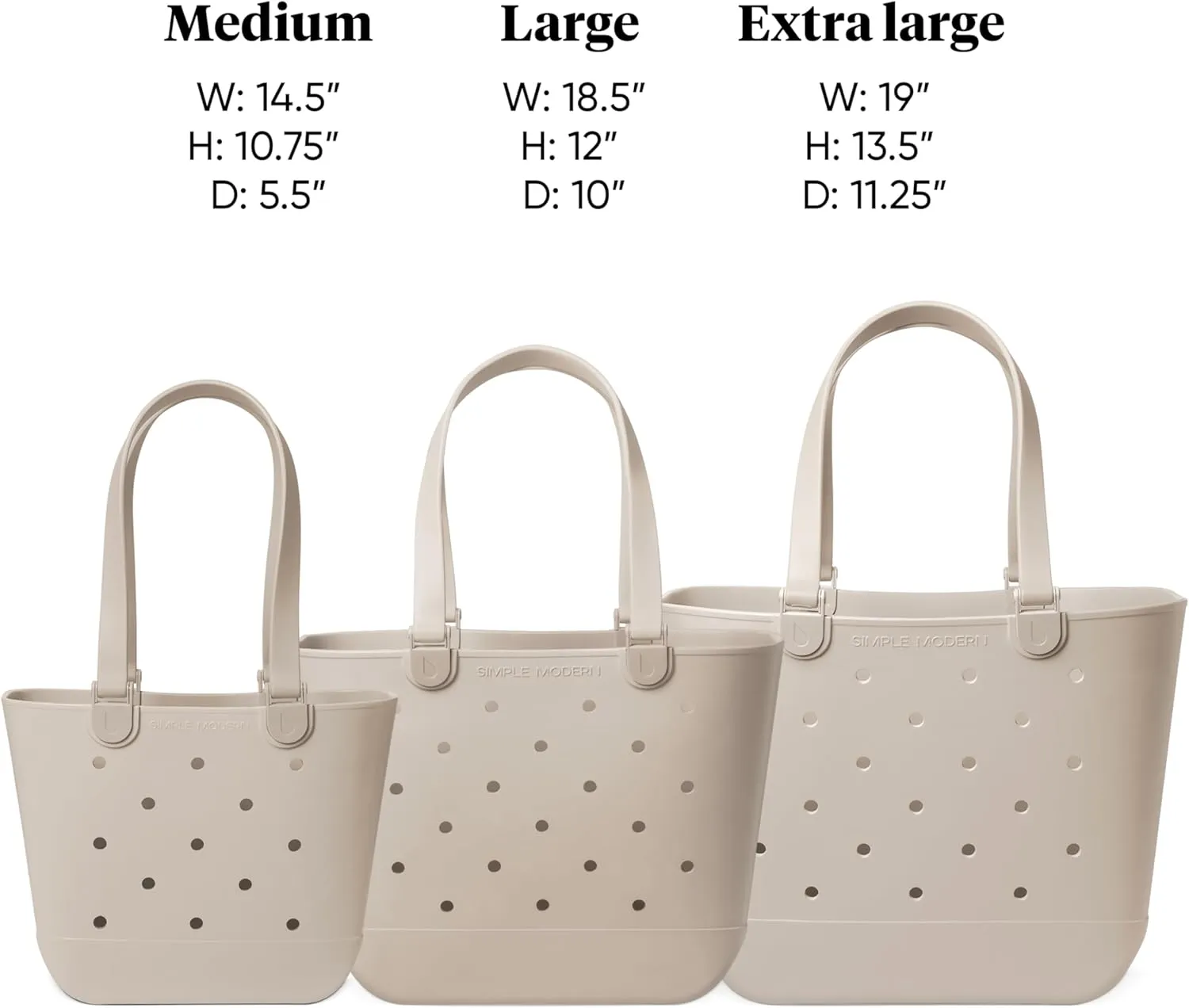 Simple Modern Medium Beach Bag | Waterproof Getaway Rubber Tote with Zipper Pocket for Travel, Pool, Boat, Groceries, Sports | 80s Mix