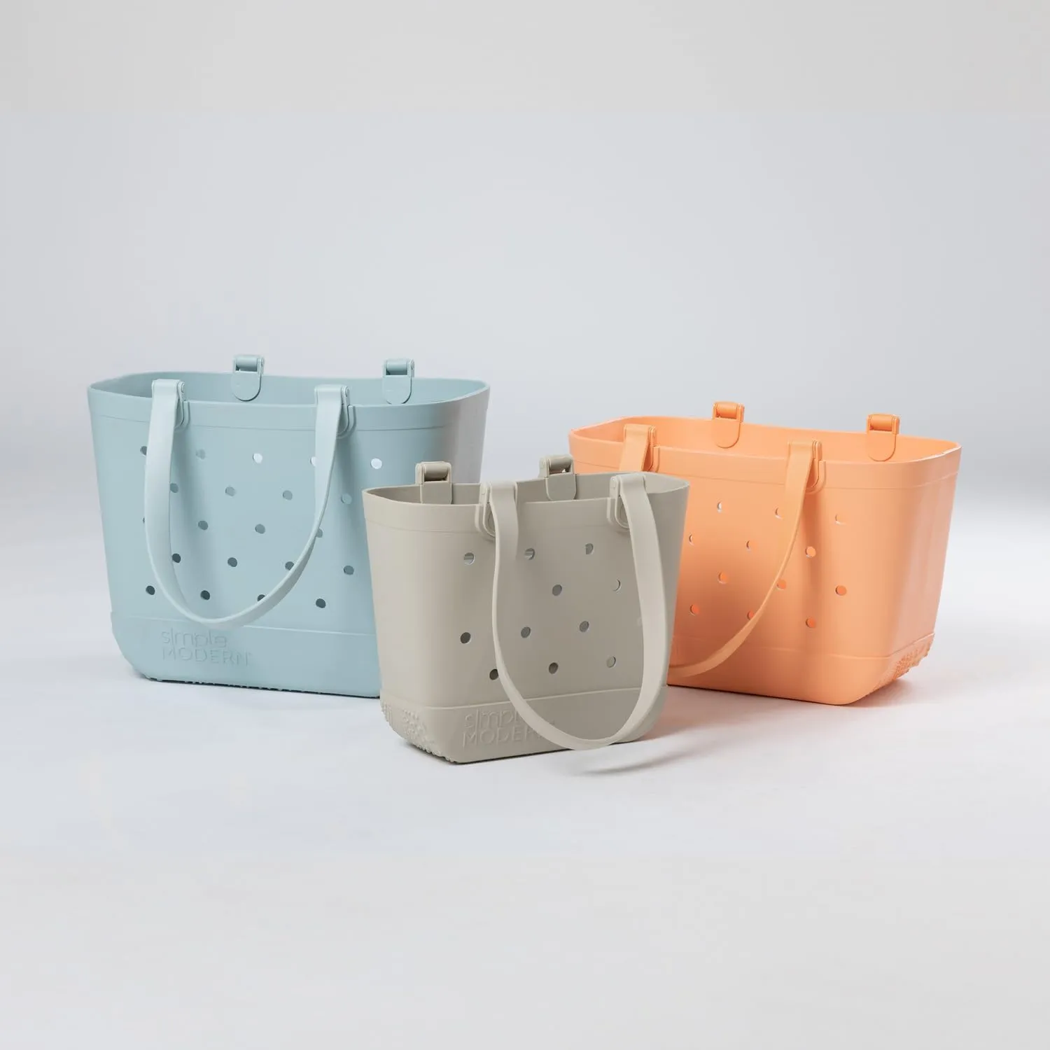Simple Modern Medium Beach Bag | Waterproof Getaway Rubber Tote with Zipper Pocket for Travel, Pool, Boat, Groceries, Sports | 80s Mix