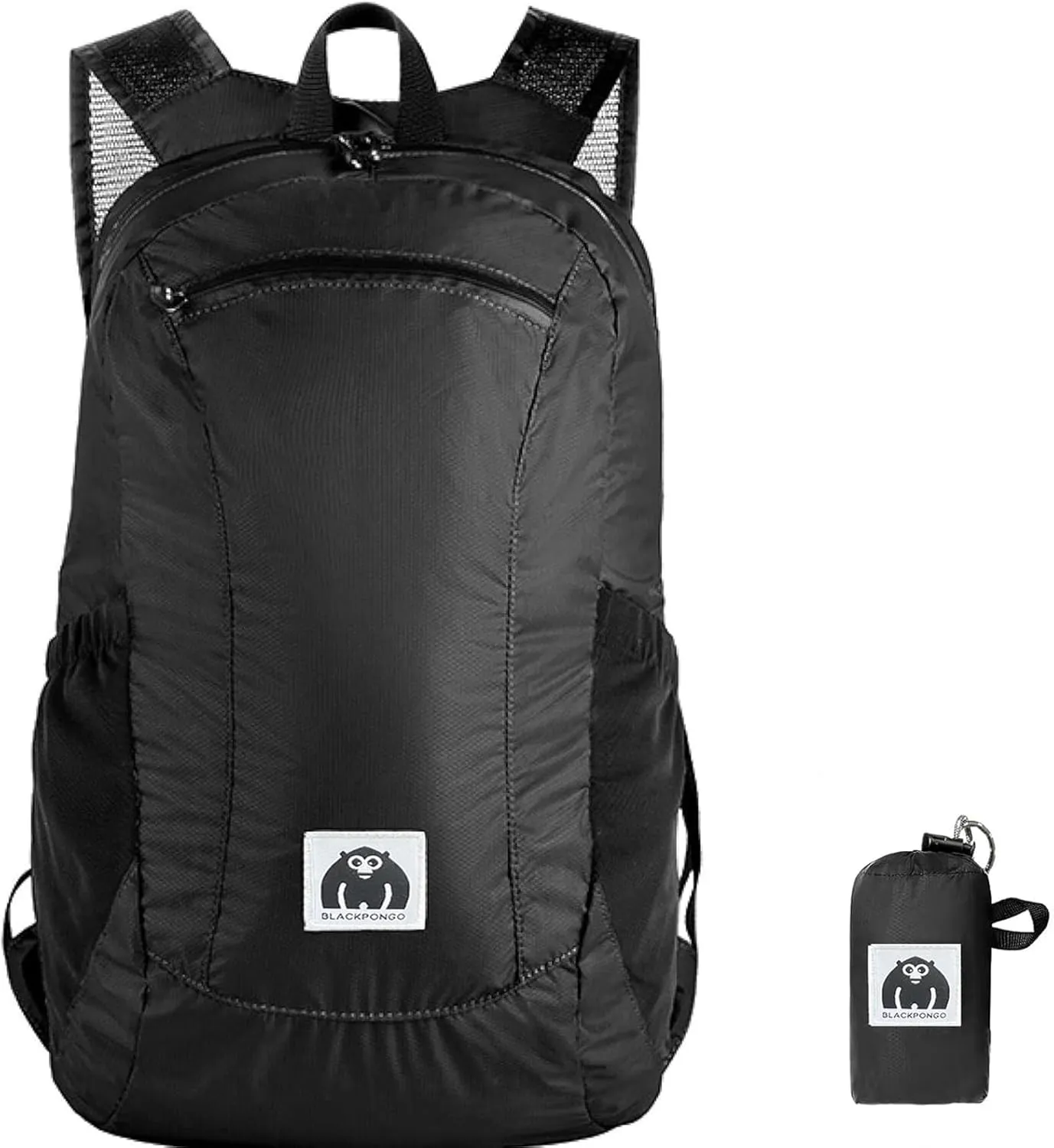 Small Backpack 18L Lightweight Packable Backpack for Travel, Airplane Travel Hiking Daypack(Black)