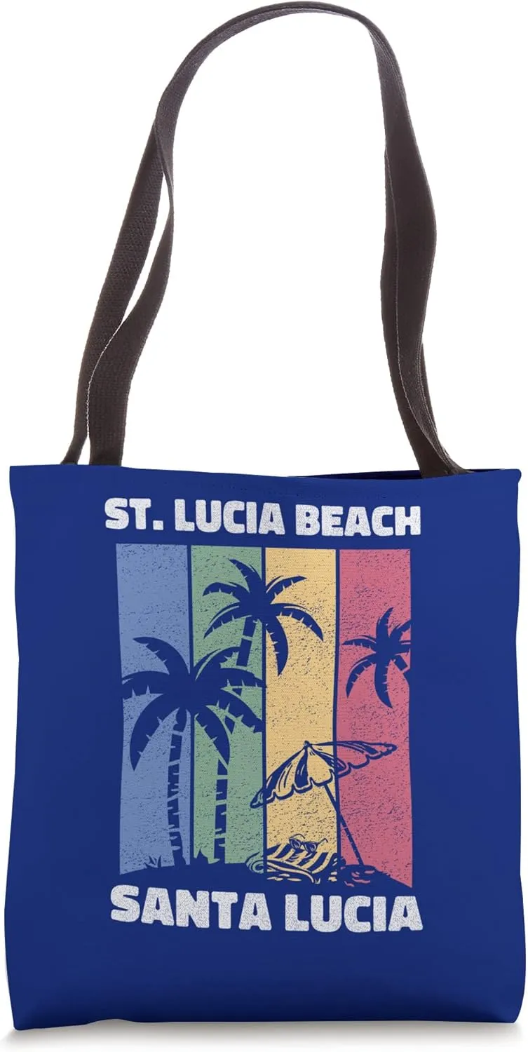 St. Lucia Beach Souvenir - Santa Lucia Reminder Tote Bag