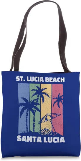 St. Lucia Beach Souvenir - Santa Lucia Reminder Tote Bag