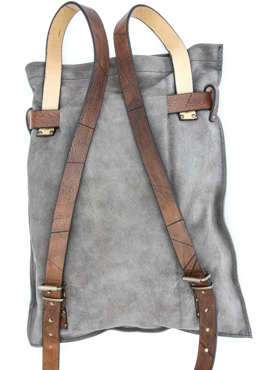 Suede Belted City Backpack
