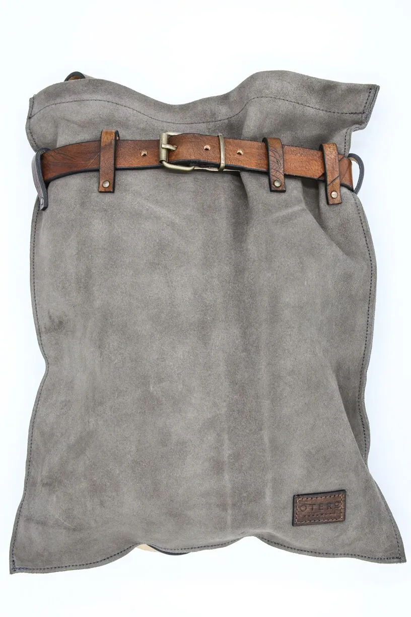 Suede Belted City Backpack