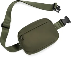 Unisex Belt Bag Fanny pack crossbody bags Everywhere Waist packs with Adjustable Strap (Dim Olive)