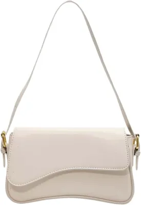 Verdusa Women's Leather Shoulder Bag Clutch Purses Trendy Hobo Crossbody Handbags Y2K Saddle Flap Underarm Purse