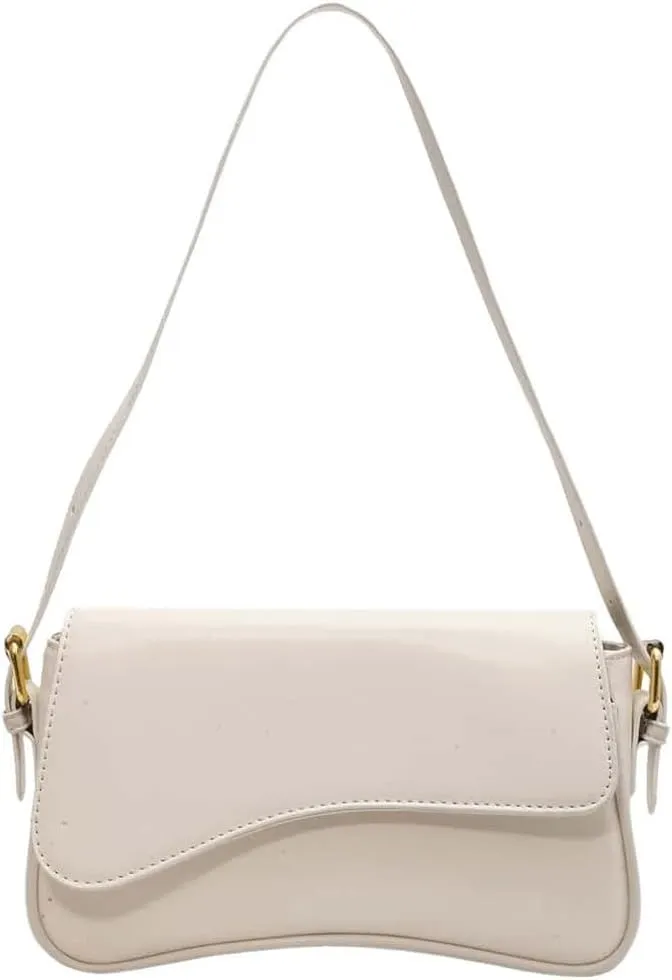 Verdusa Women's Leather Shoulder Bag Clutch Purses Trendy Hobo Crossbody Handbags Y2K Saddle Flap Underarm Purse