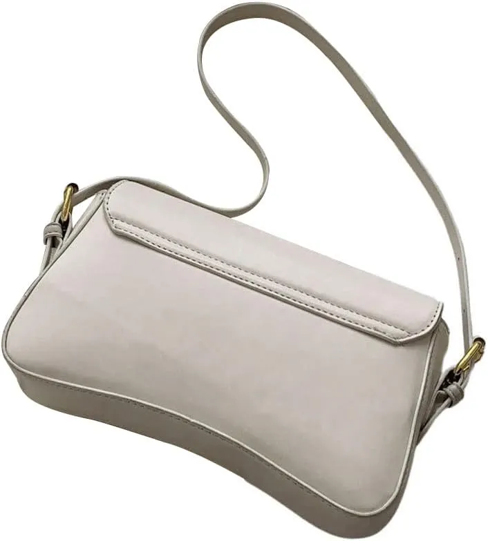 Verdusa Women's Leather Shoulder Bag Clutch Purses Trendy Hobo Crossbody Handbags Y2K Saddle Flap Underarm Purse