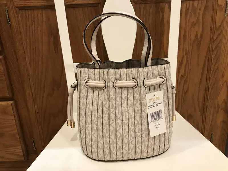 Willa Extra-Small Pleated Logo Tote Bag