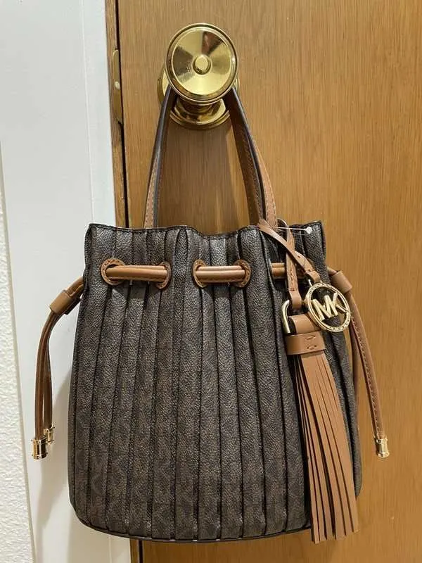 Willa Extra-Small Pleated Logo Tote Bag