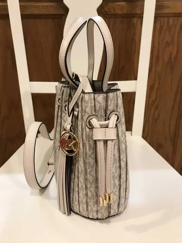 Willa Extra-Small Pleated Logo Tote Bag