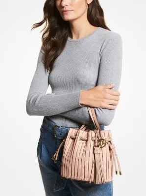 Willa Extra-Small Pleated Logo Tote Bag