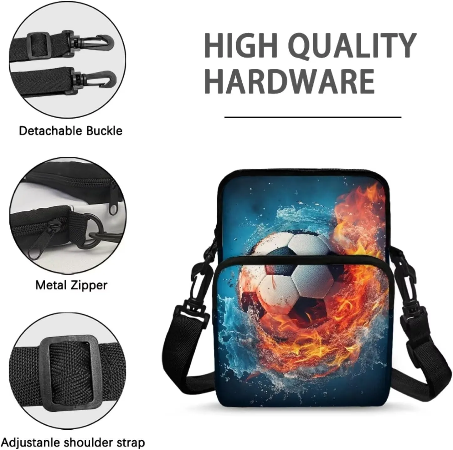 Women's 2 Layer Crossbody Bag Travel Shoulder Bag Waist Pouch Phone Purse Bags