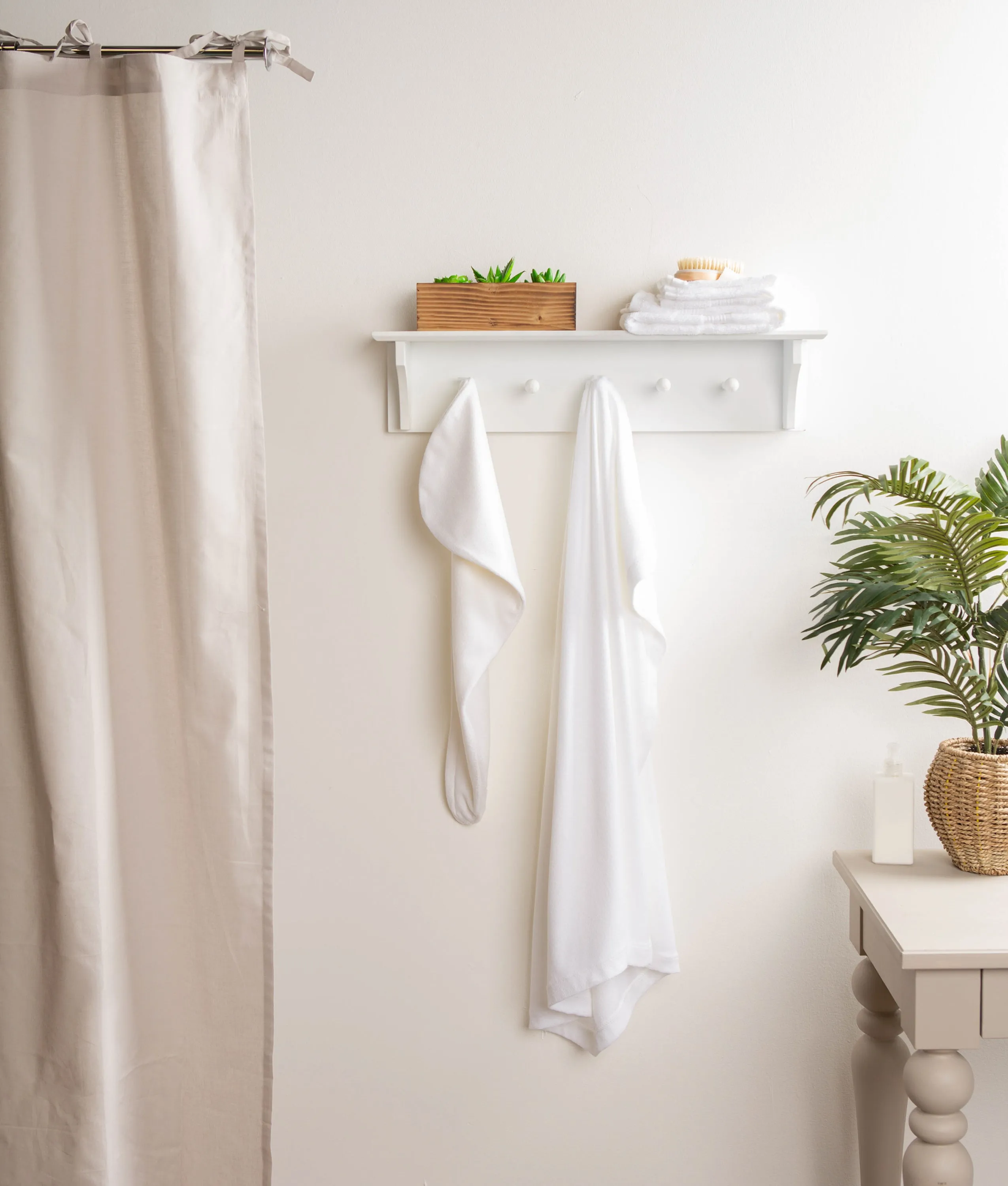 Women's White Shower Wrap